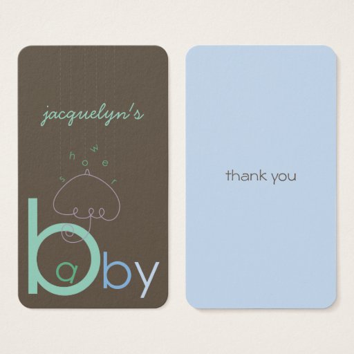 Customizable Baby "a" in B | Blue Boy Baby Shower Gift Tag / Business Card Templates