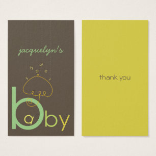 Baby "a" in B Green Baby Shower DIY Favor Gift Tag