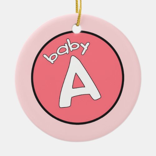 Baby A Personalized Ornament for Multiples