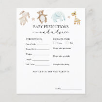 Baby Advice and Predictions Card