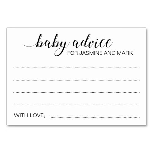 Baby Advice For New Parents Baby Shower Guest Book Table Number