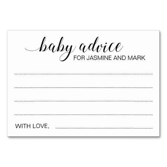 Baby Advice For New Parents Baby Shower Guest Book Table Number