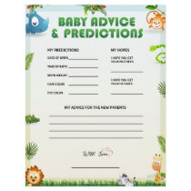 Baby Advice & Predictions [Animal Theme] Letterhead