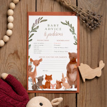 Baby Advice & Predictions Woodland Baby Shower