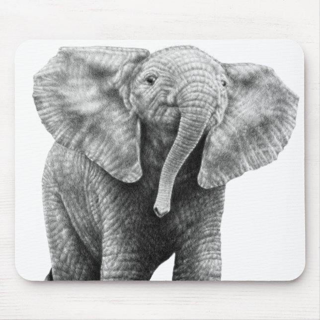 Baby African Elephant Mousepad (Front)