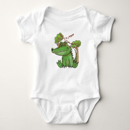 Baby Alligator Cute Animal One Piece Baby Bodysuit