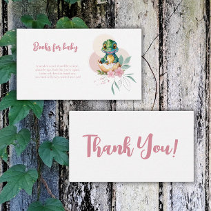 Baby Alligator Hatching Floral Books for Baby Enclosure Card