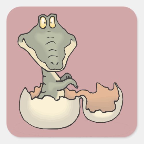 Baby Alligator Hatching from Egg Stickers
