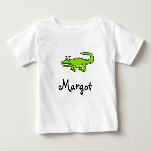Baby alligator personalized name baby T_Shirt