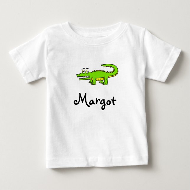 Baby alligator personalized name baby T-Shirt (Front)