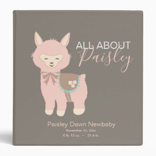 Baby Alpaca All About Baby 3 Ring Binder