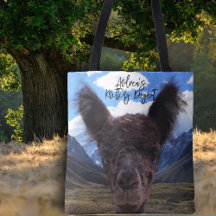 Baby Alpaca Face Mountains Knitting Bag