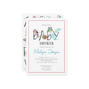 Baby Alphabet ABC Baby Shower Invitation