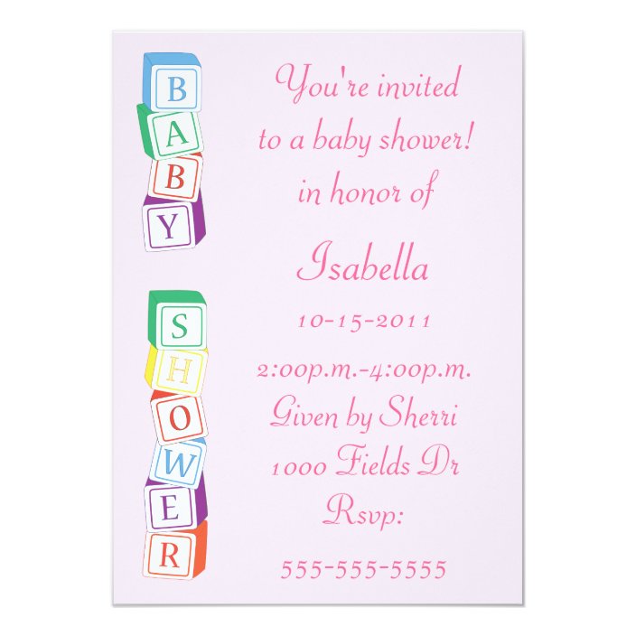 alphabet blocks for baby shower