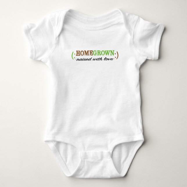 Baby American Apparel Bodysuit "HomeGrown"/Green (Front)