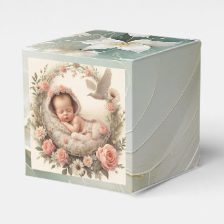 Baby and birds favor boxes