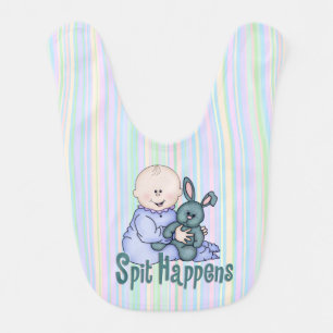 Baby and Bunny Humor Baby Bib