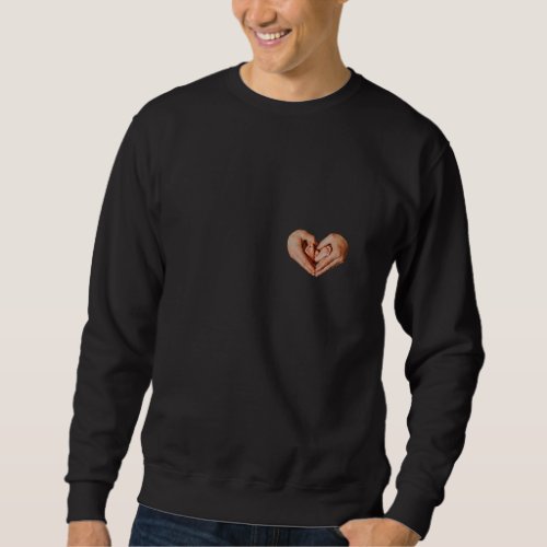 Baby and Father forming a heart shape Small Sweatshirt