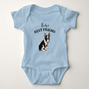 Baby and furry buddy, best friends bodysuit