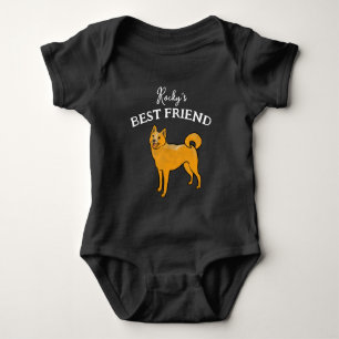Baby and furry buddy, best friends bodysuit