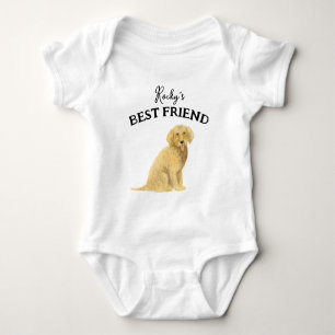 Baby and furry buddy, best friends bodysuit