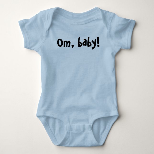 Baby and Kids: Om, Baby!- Boys Creeper (Front)