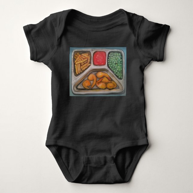 Baby and Kids TV Dinner Apparel Baby Bodysuit (Front)