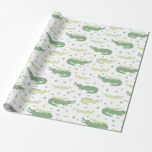 Baby and Mama Gators Wrapping Paper
