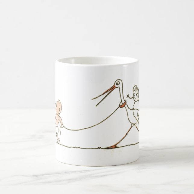 Baby and Stork Coffee Mug (Center)