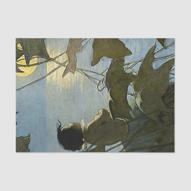 “Baby and the Moon” by Jessie Willcox Smith Tissue Paper (Front)