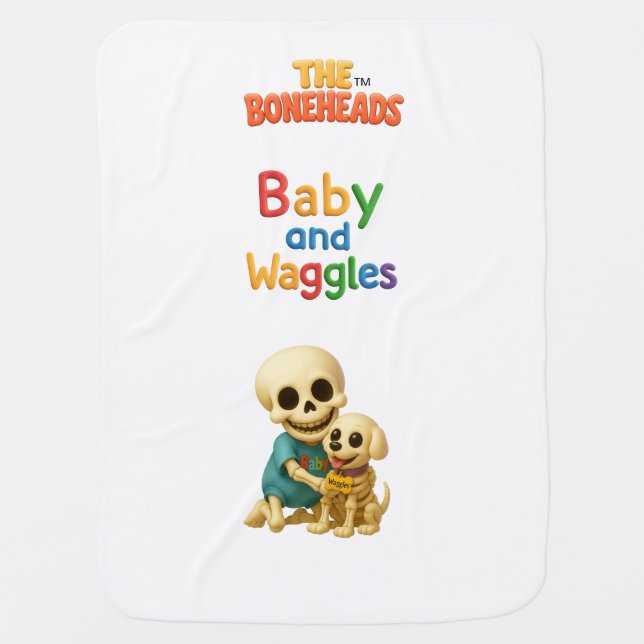 Baby and Waggles™ The Boneheads™ Cartoon Blanket (Front)