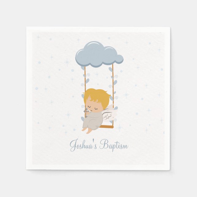 Baby Angel, Baptism Napkins (Front)