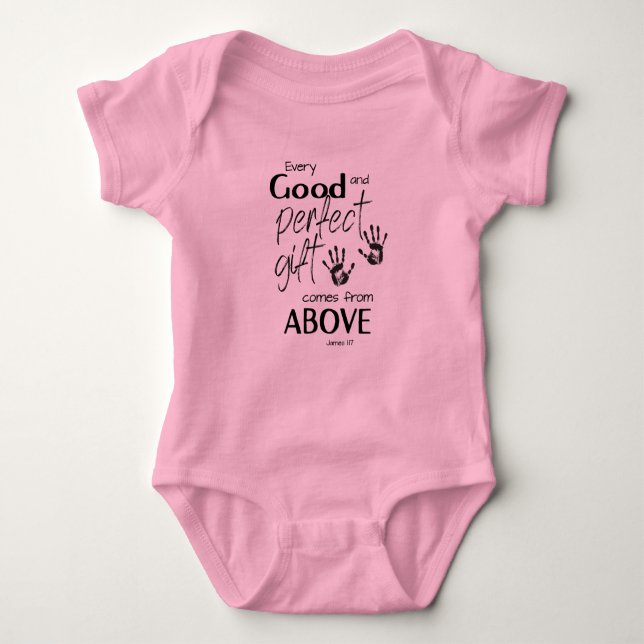 BABY ANGEL BODY SUIT- JAMES 1:17 BABY BODYSUIT (Front)