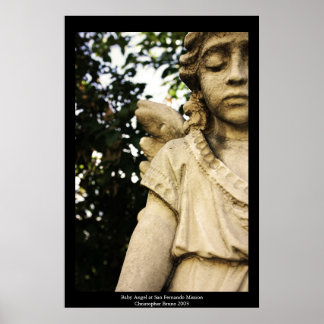 Baby Angel Statue Poster