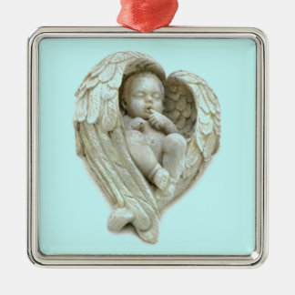 Baby angel wings products metal ornament