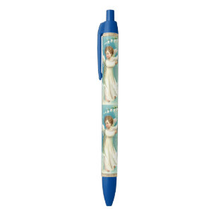 Baby Angel With Blue Bell Pen