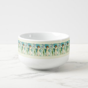 Baby Angel With Blue Bell Soup Mug