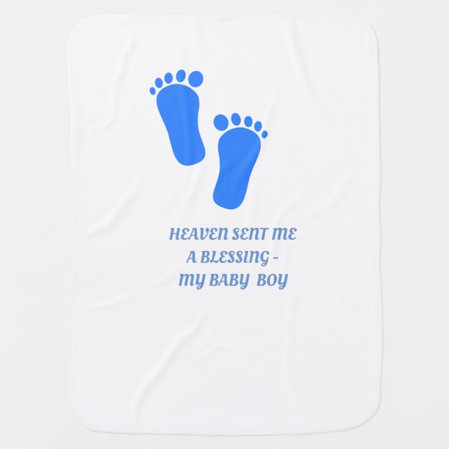 Baby Angels Heaven Sent Blanket - Boy (Front)