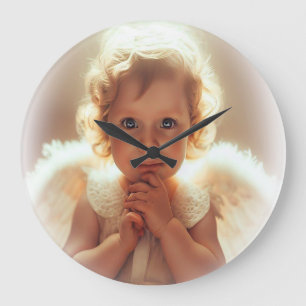 Baby Angels Large Clock