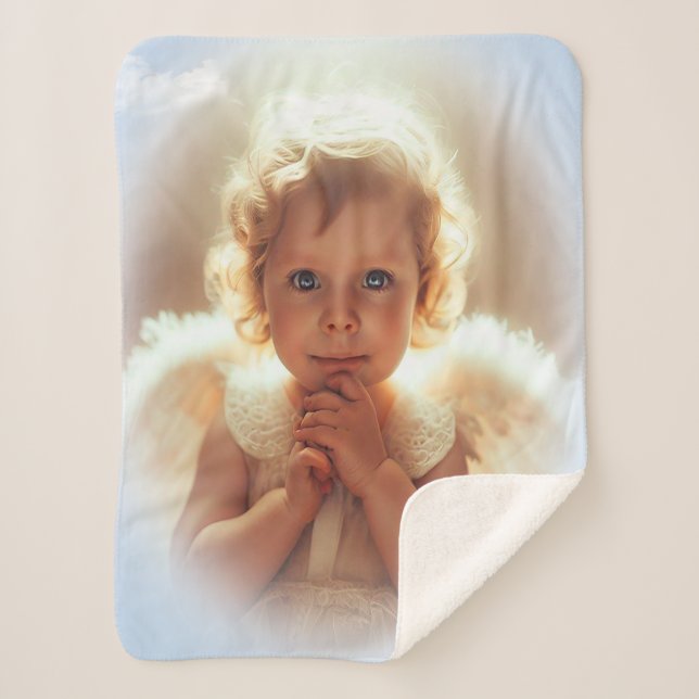 Baby Angels Sherpa Blanket (Front)