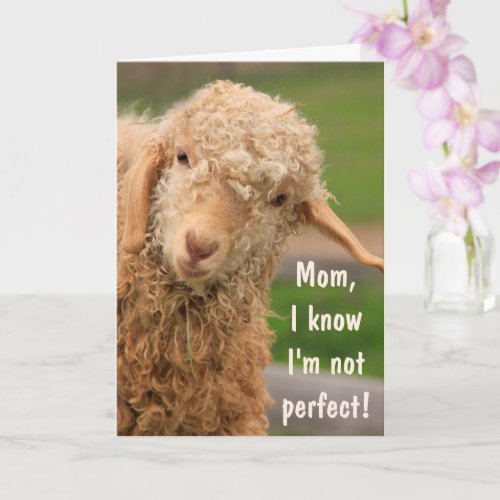 Baby Angora Goat Mothers Day Card