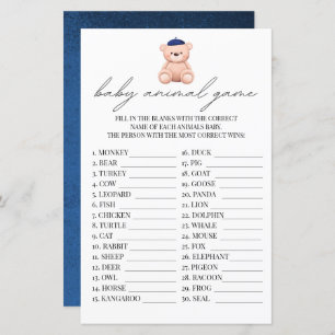 Baby Animal Game French Bonjour Bebe Watercolor