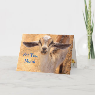 Baby Animal Goat Mother's Day Card