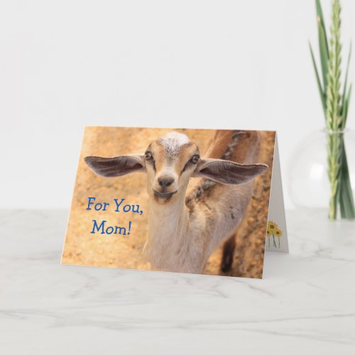 Baby Animal Goat Mothers Day Card