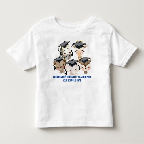 Baby Animal Graduates Toddler Fine Jersey T_Shirt