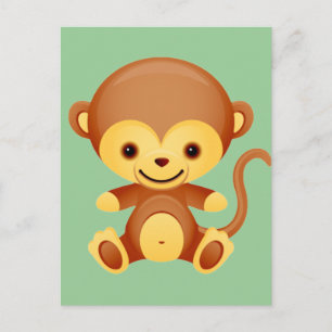 Baby Animal Monkey Postcard