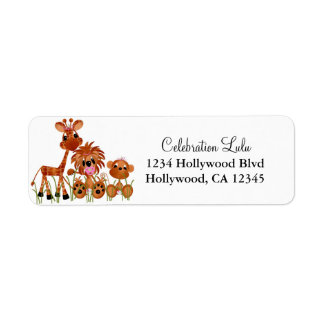 Baby Animal Return Address Label