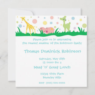 Baby Animals- Baby Shower invites