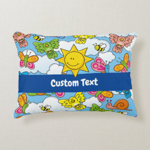 Baby Animals Background Accent Pillow