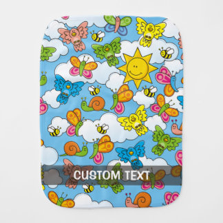 Baby Animals Background Burp Cloth